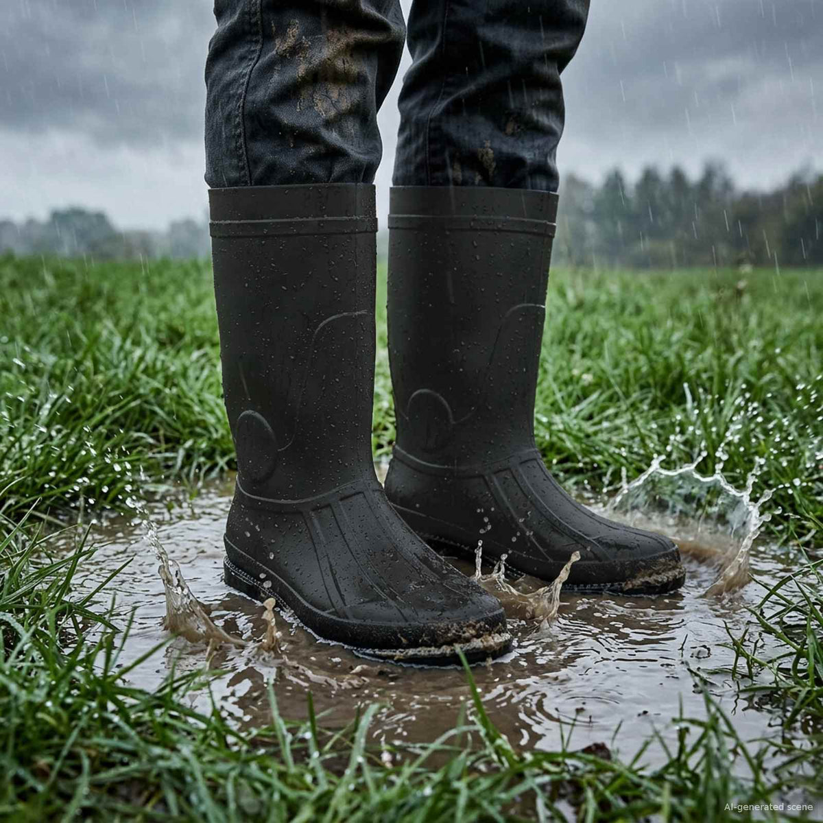 Regenlaarzen PVC Maat 45 Zwart is nu te koop bij PeponiXL, paradijselijk wonen!