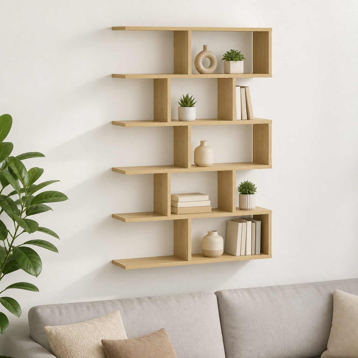 vidaXL Wandplank Sonoma Eiken 70 x 17 x 101 cm Bewerkt hout