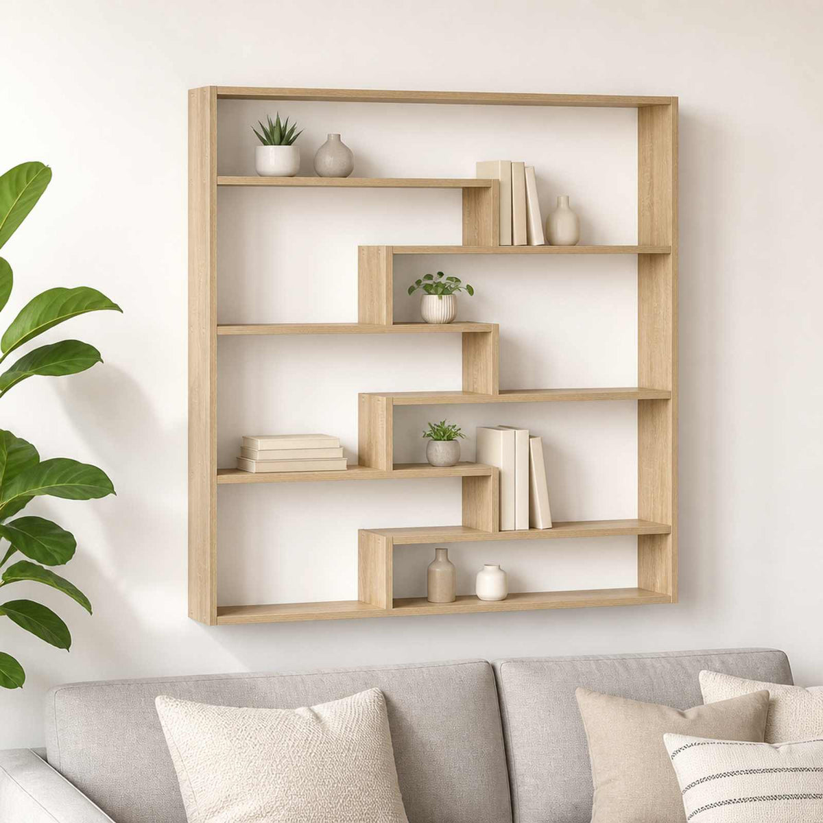 Wandplank Sonoma Eiken 103 x 17 x 102 cm Bewerkt hout is nu te koop bij PeponiXL, paradijselijk wonen!