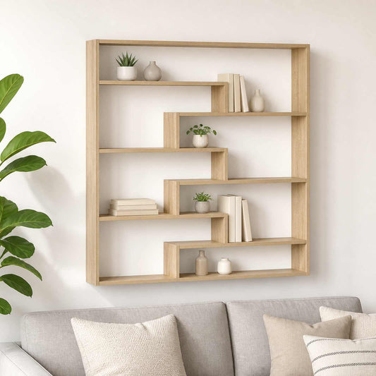 Wandplank Sonoma Eiken 103 x 17 x 102 cm Bewerkt hout is nu te koop bij PeponiXL, paradijselijk wonen!