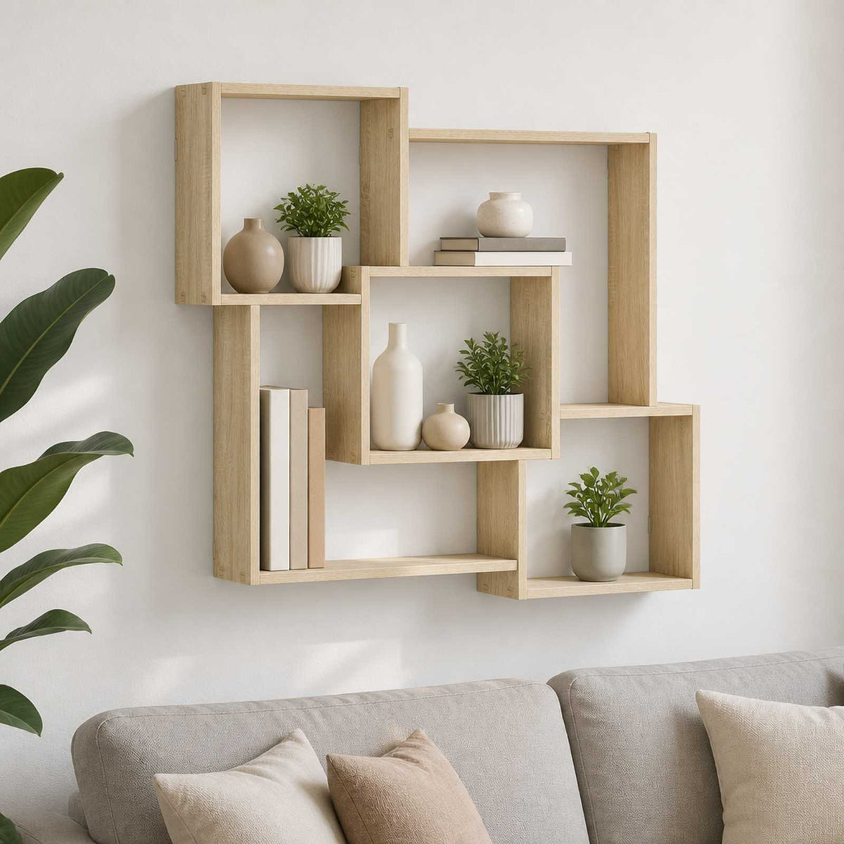 vidaXL Wandplank Sonoma Eiken 98 x 17 x 91 cm Bewerkt hout