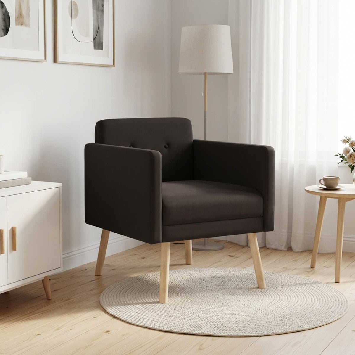 Accentstoel Zwart fluweel is nu te koop bij PeponiXL, paradijselijk wonen!