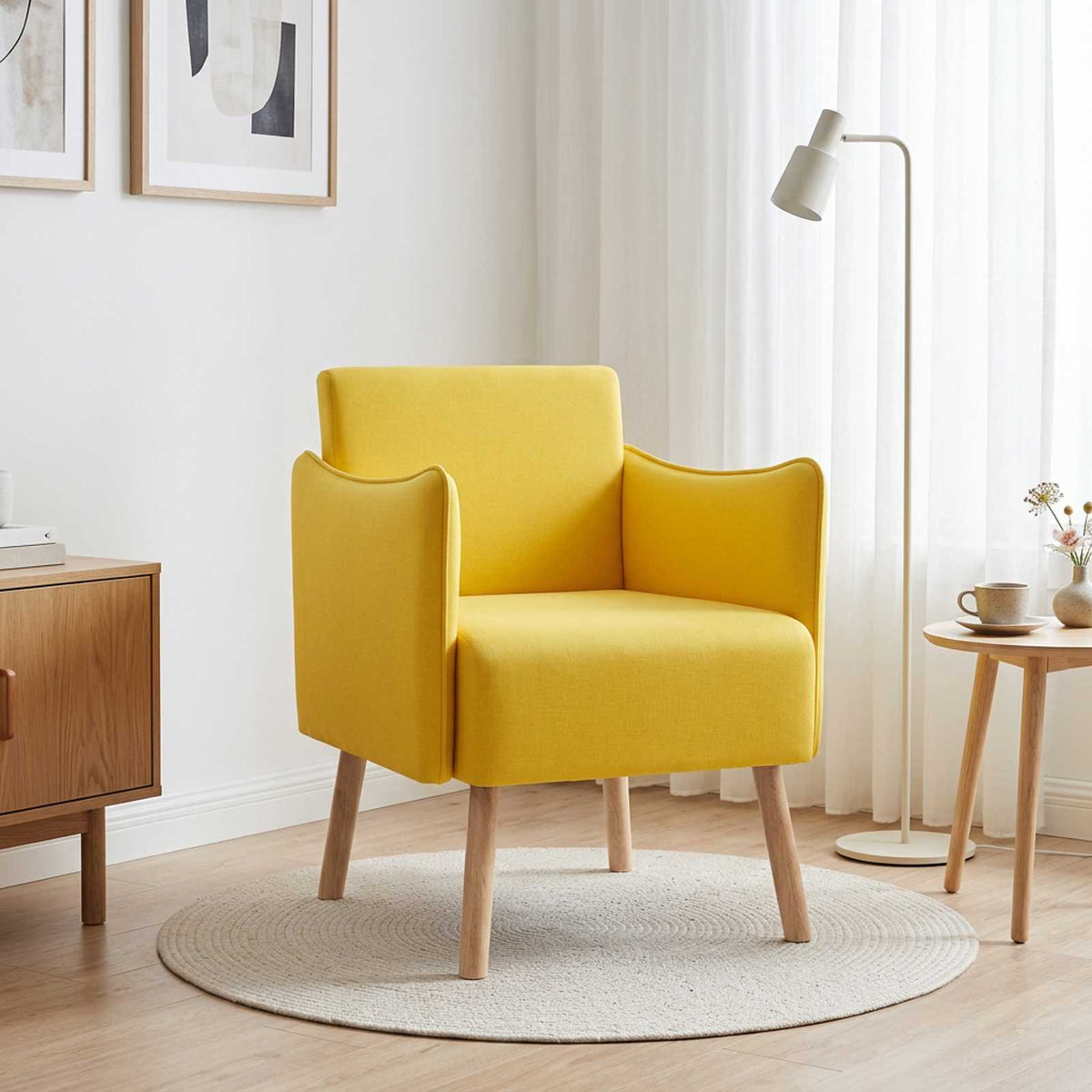 Accentstoel Lichtgeel Stof is nu te koop bij PeponiXL, paradijselijk wonen!