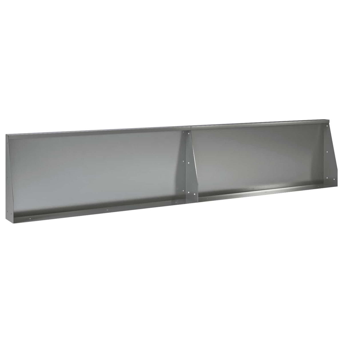 vidaXL Keerwand 2 st 100 x 12 x 40 cm Gegalvaniseerd staal zilver