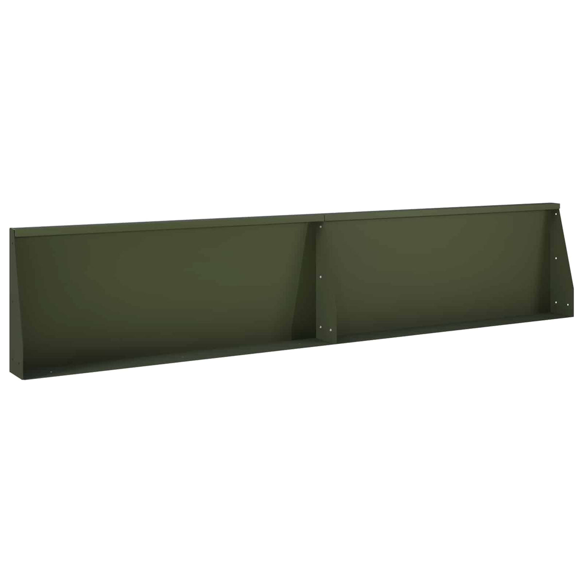 vidaXL Keerwand 2 st 100 x 12 x 50 cm Staal Olijfgroen