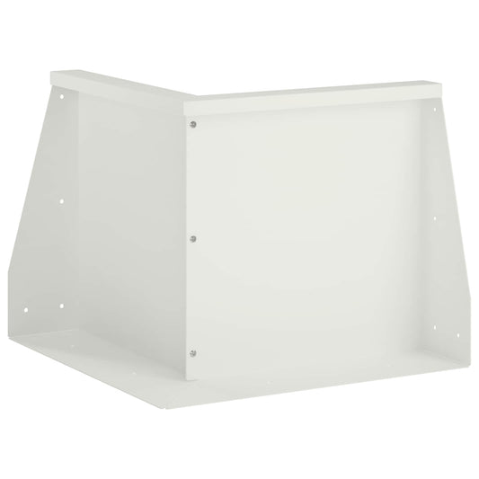 vidaXL Keerwand 50 x 50 x 30 cm Staal Wit