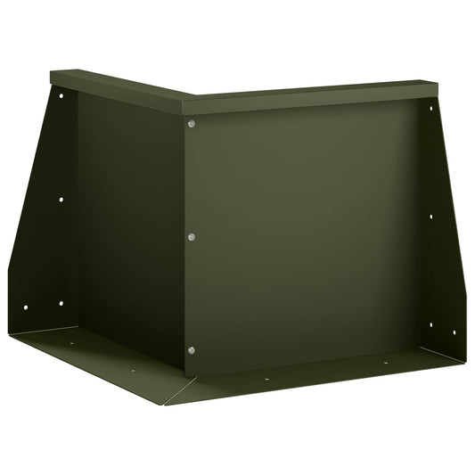 vidaXL Keerwand 50 x 50 x 30 cm Staal Olijfgroen