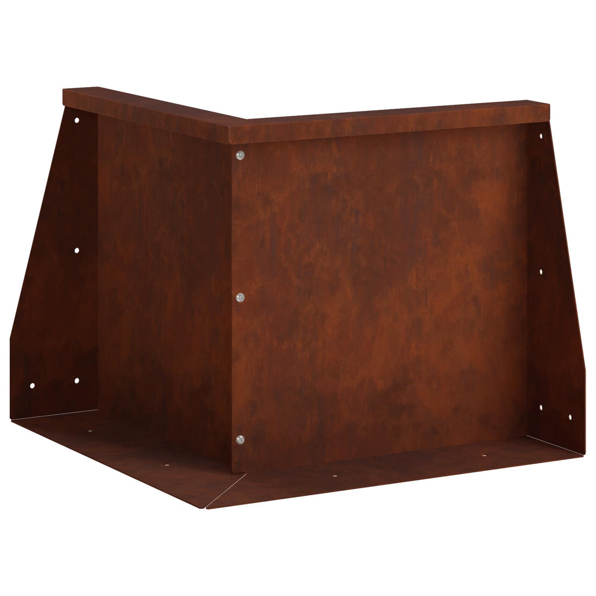 vidaXL Keerwand 50 x 50 x 30 cm weervast staal Roestkleurig
