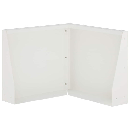 vidaXL Keerwand 50 x 50 x 30 cm Staal Wit