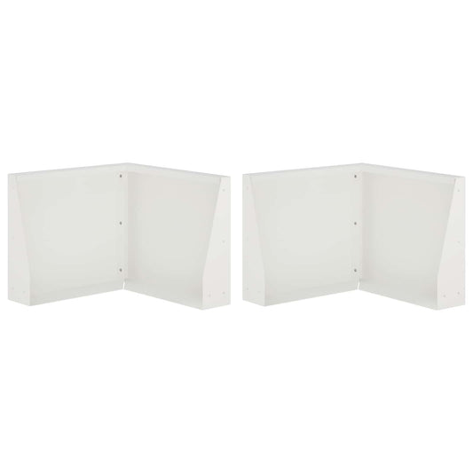 vidaXL Keerwand 2 st 50 x 50 x 30 cm Staal Wit