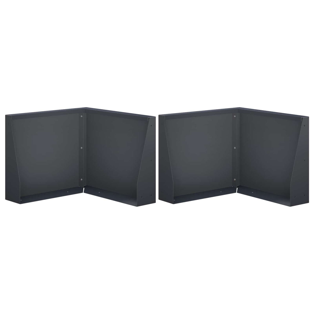 vidaXL Keerwand 2 st 50 x 50 x 30 cm Staal Antraciet