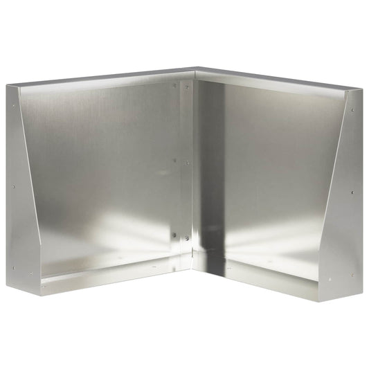 vidaXL Keerwand 50 x 50 x 30 cm Roestvrij staal zilver