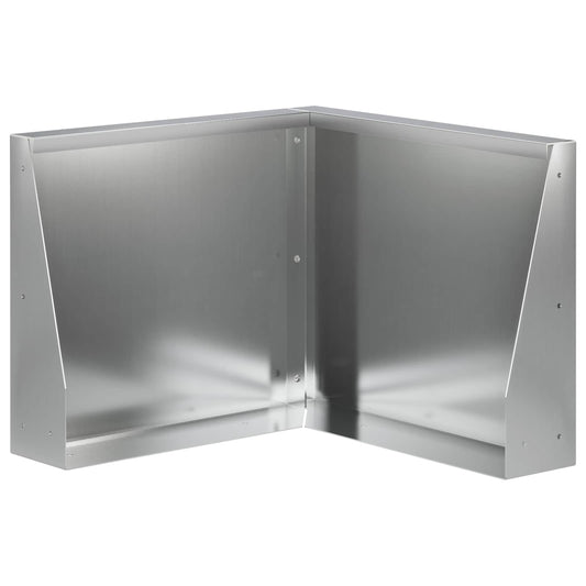 vidaXL Keerwand 50 x 50 x 30 cm Gegalvaniseerd staal zilver