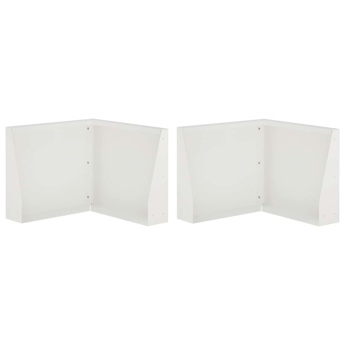 vidaXL Keerwand 2 st 50 x 50 x 40 cm Staal Wit