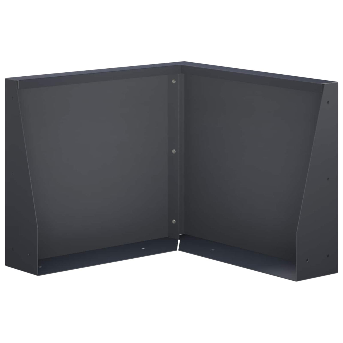 vidaXL Keerwand 50 x 50 x 40 cm Staal Antraciet