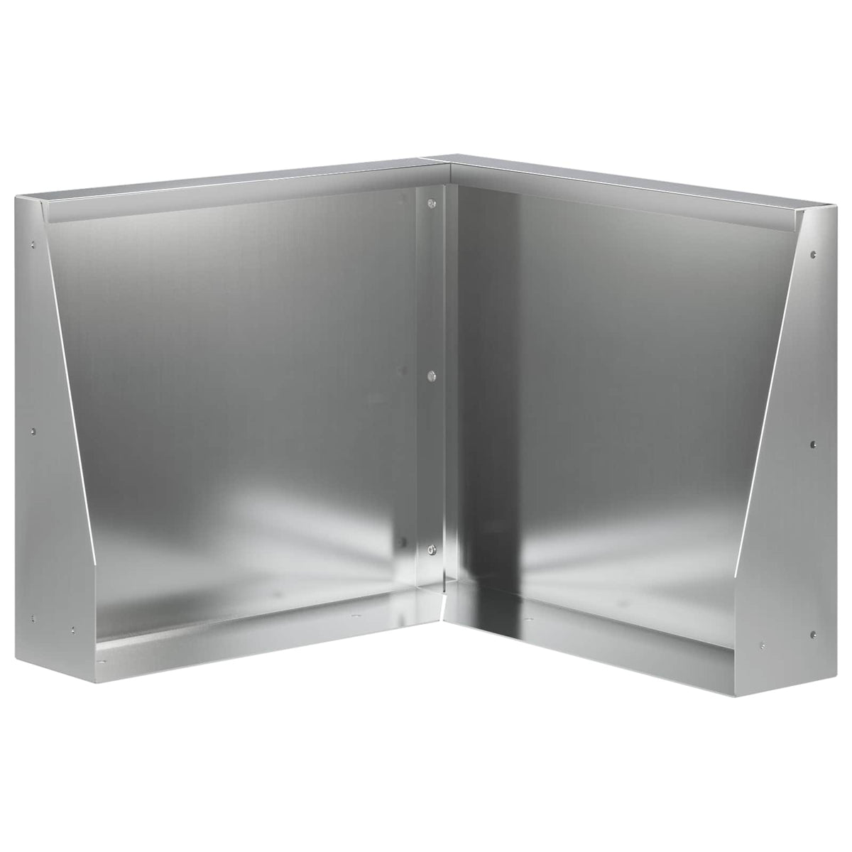 vidaXL Keerwand 50 x 50 x 40 cm Gegalvaniseerd staal zilver