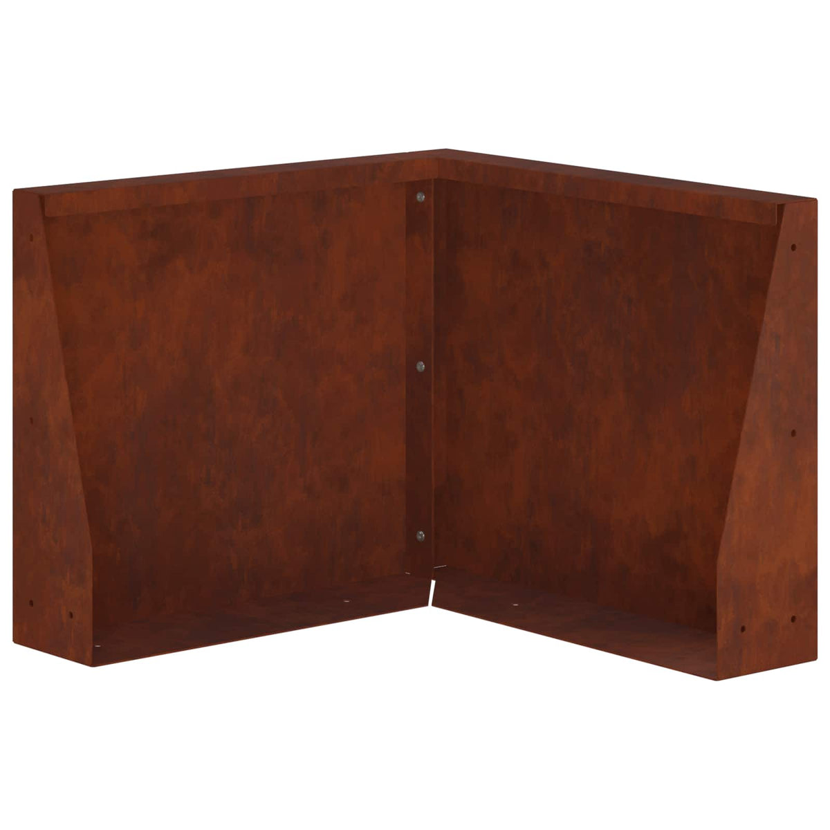 vidaXL Keerwand 50 x 50 x 50 cm weervast staal Roestkleurig