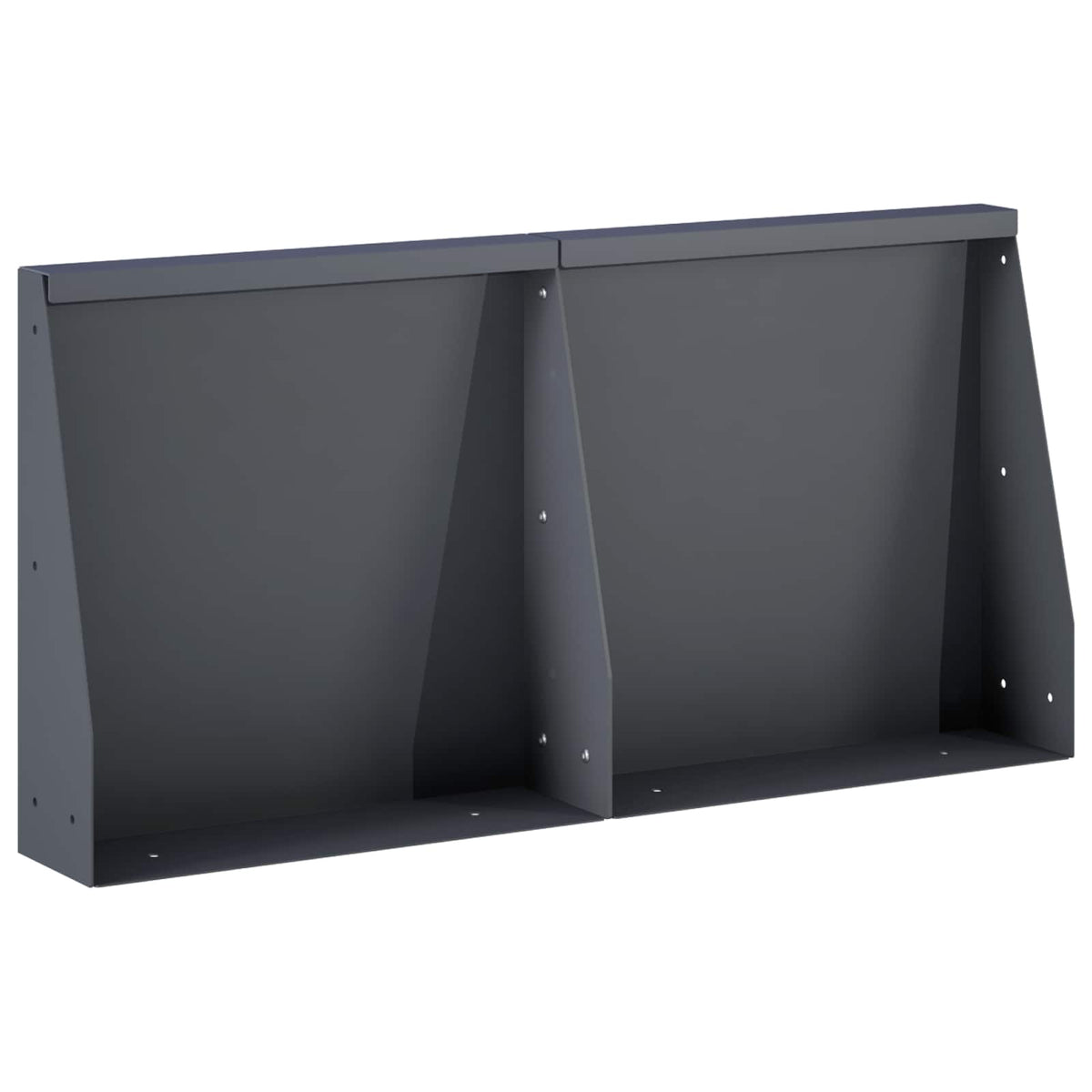 vidaXL Keerwand 2 st 40 x 12 x 30 cm Staal Antraciet