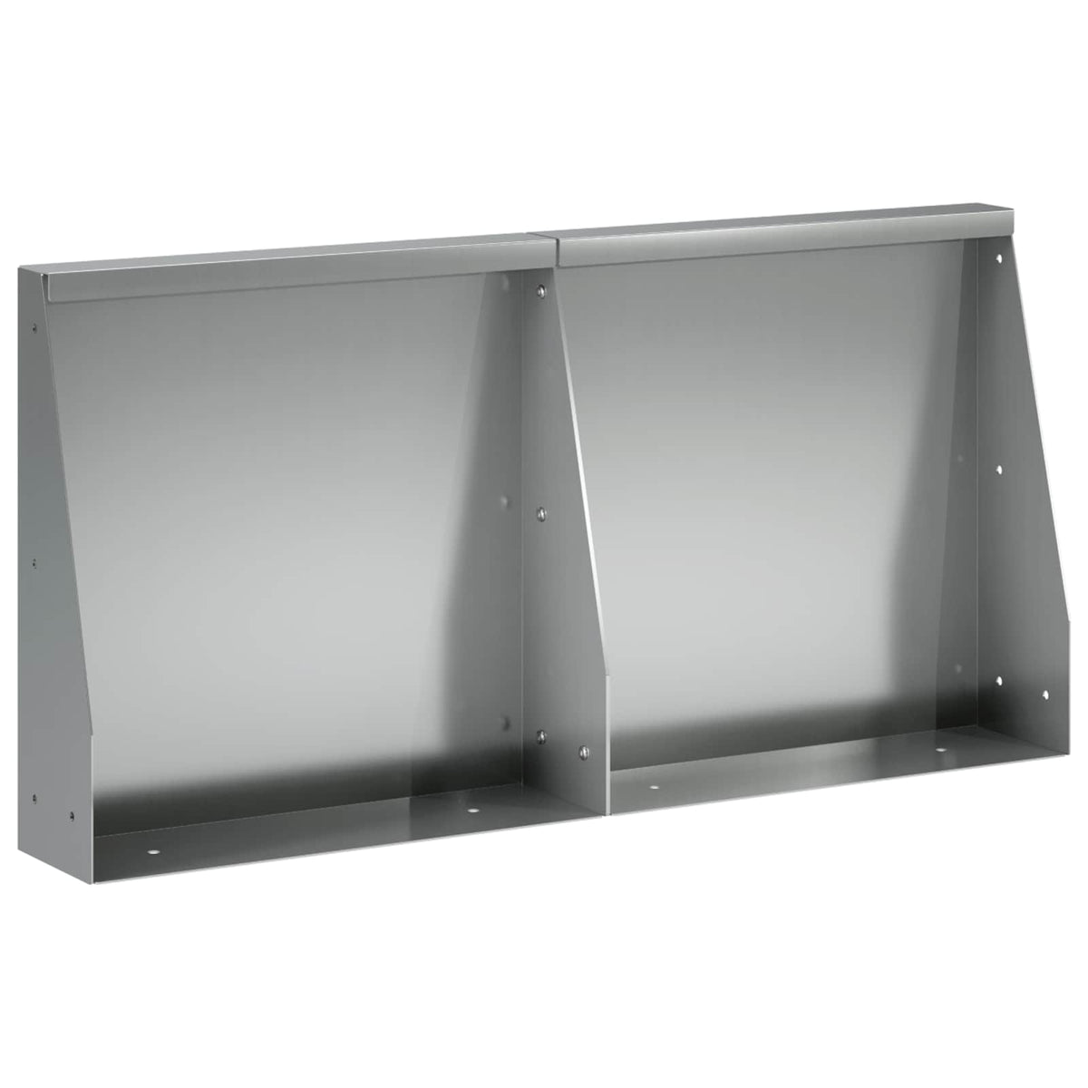 vidaXL Keerwand 2 st 40 x 12 x 30 cm Gegalvaniseerd staal zilver