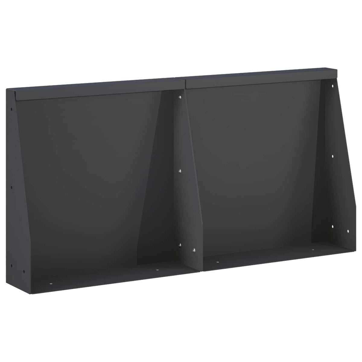 vidaXL Keerwand 2 st 40 x 12 x 40 cm Staal Zwart