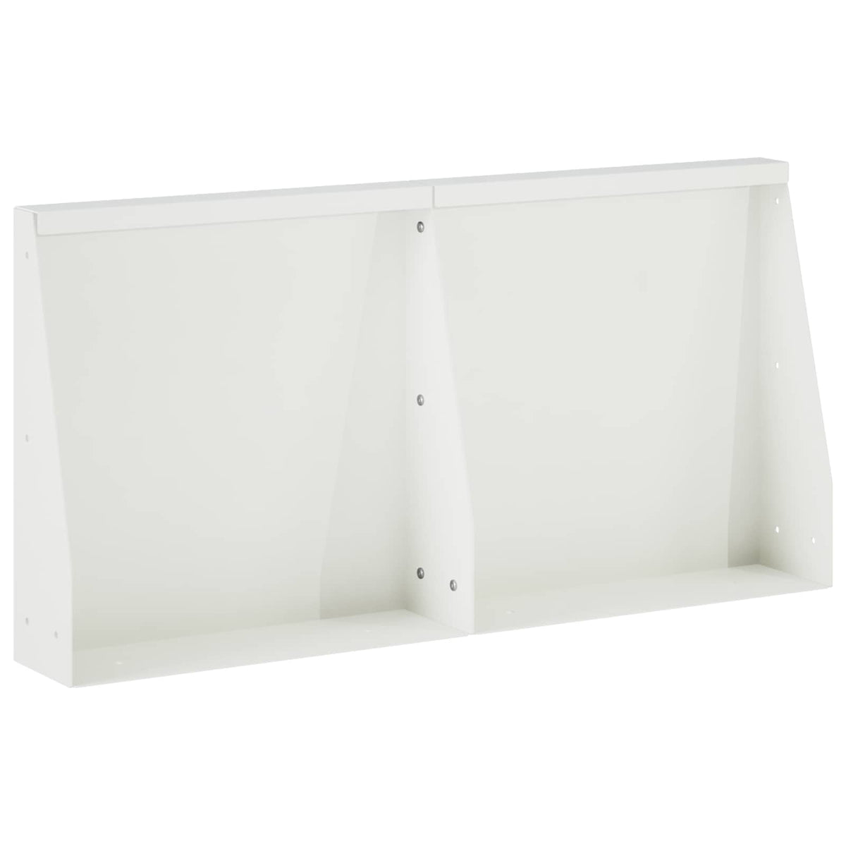 vidaXL Keerwand 2 st 40 x 12 x 40 cm Staal Wit
