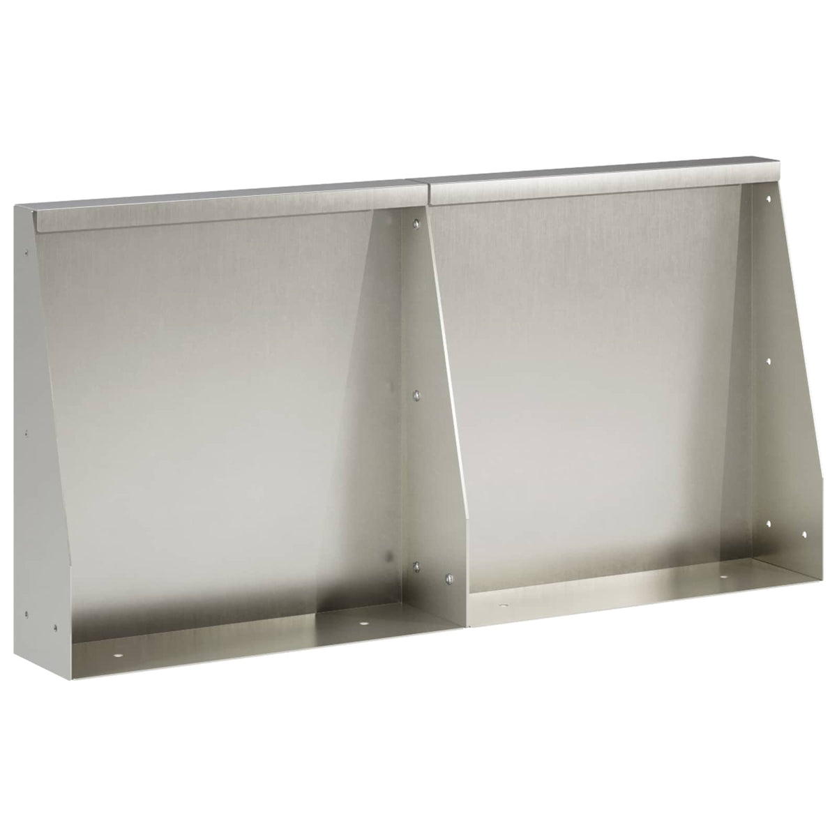 vidaXL Keerwand 2 st 40 x 12 x 40 cm Roestvrij staal zilver