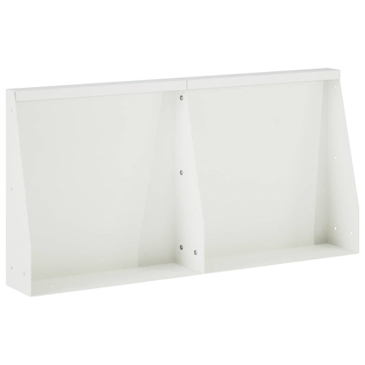 vidaXL Keerwand 2 st 40 x 12 x 50 cm Staal Wit