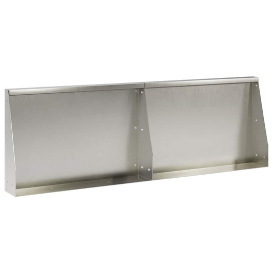 vidaXL Keerwand 2 st 60 x 12 x 30 cm Roestvrij staal zilver