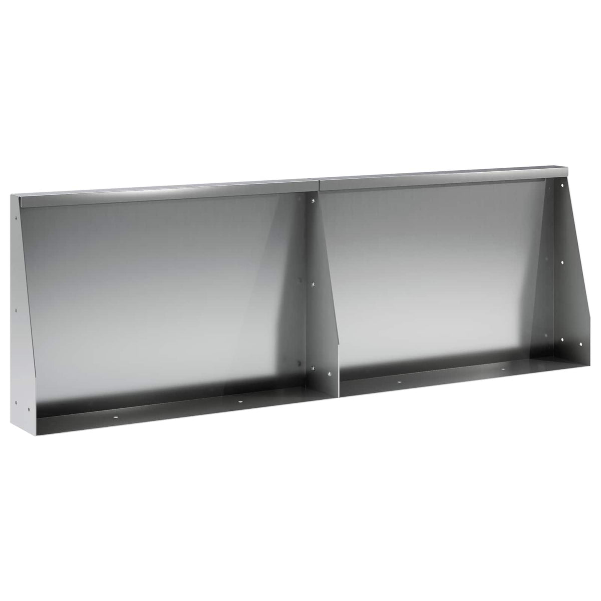 vidaXL Keerwand 2 st 60 x 12 x 30 cm Gegalvaniseerd staal zilver