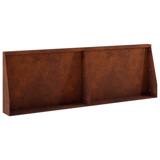 vidaXL Keerwand 2 st 60 x 12 x 30 cm weervast staal Roestkleurig