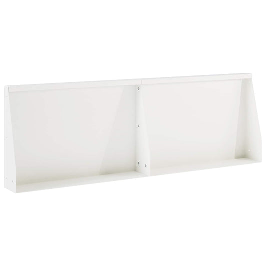vidaXL Keerwand 2 st 60 x 12 x 50 cm Staal Wit