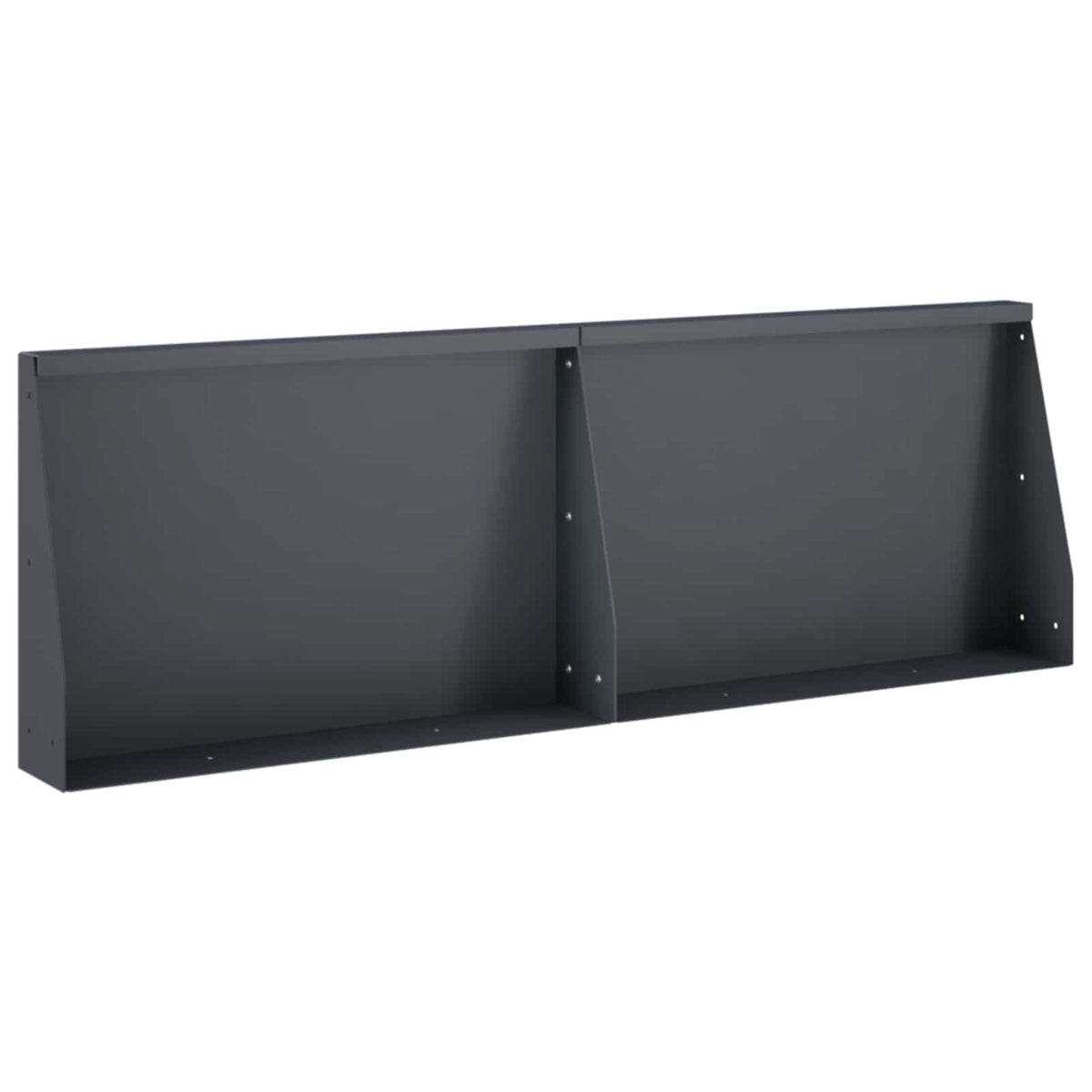 vidaXL Keerwand 2 st 60 x 12 x 50 cm Staal Antraciet