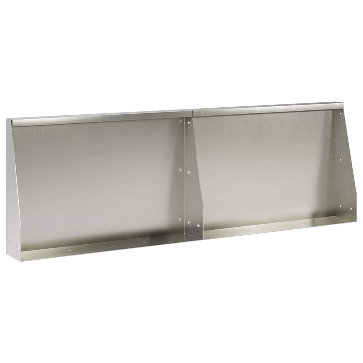 vidaXL Keerwand 2 st 60 x 12 x 50 cm Roestvrij staal zilver