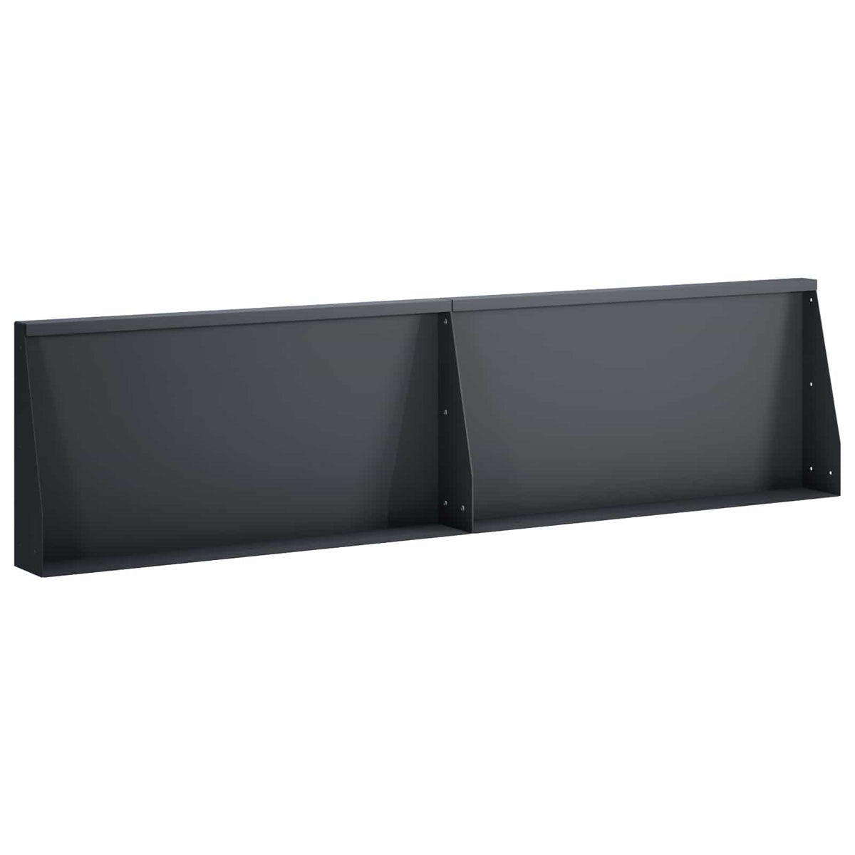 vidaXL Keerwand 2 st 80 x 12 x 30 cm Staal Antraciet