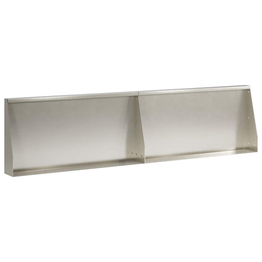 vidaXL Keerwand 2 st 80 x 12 x 30 cm Roestvrij staal zilver
