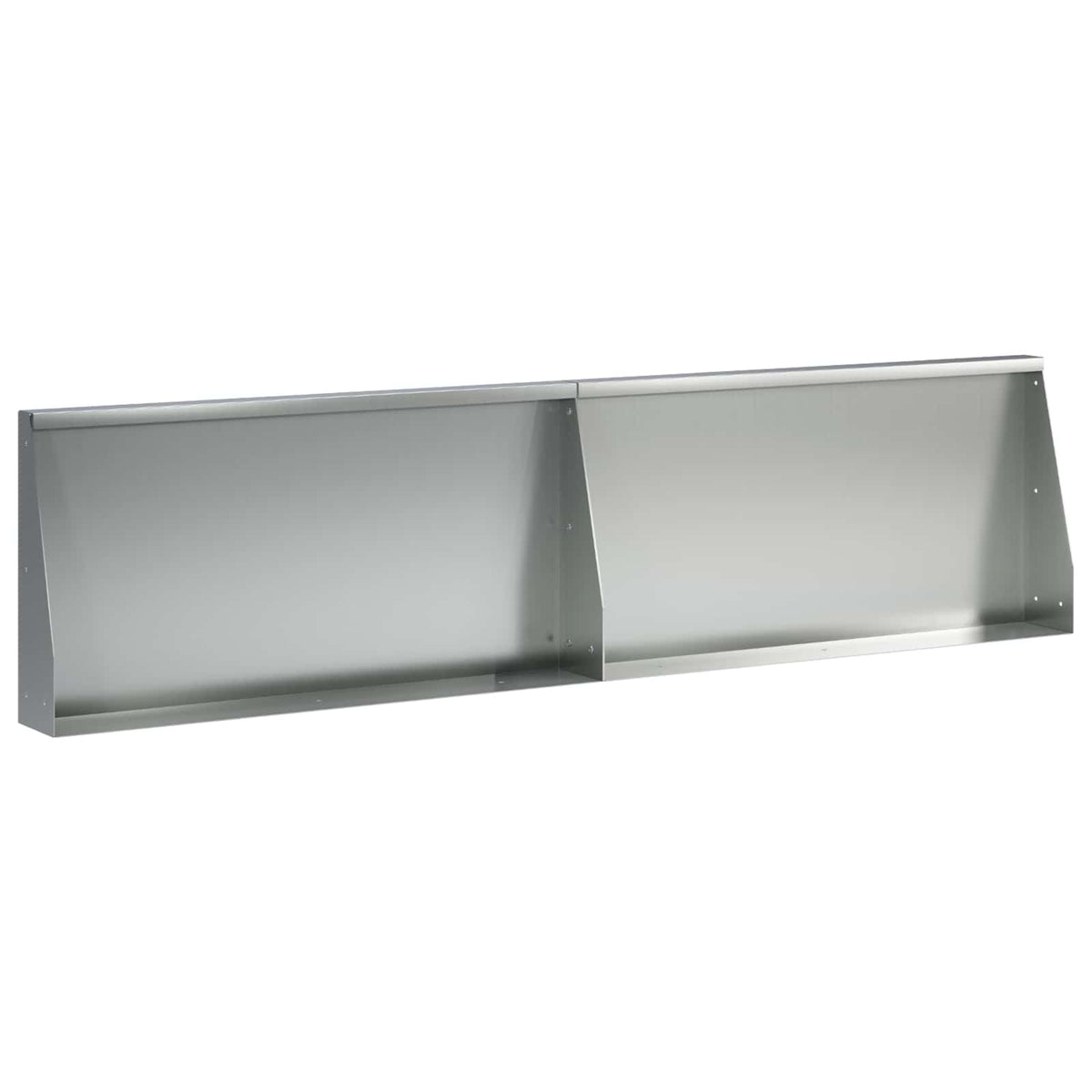 vidaXL Keerwand 2 st 80 x 12 x 40 cm Gegalvaniseerd staal zilver