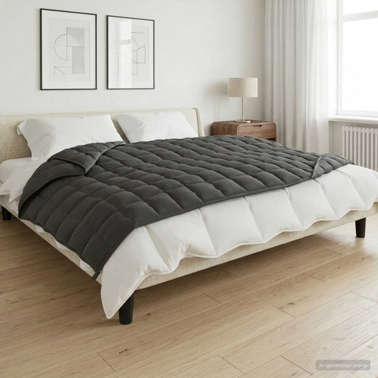 Verzwaringsdeken Antraciet 137 x 200 cm 6 kg 100% Katoen 205T is nu te koop bij PeponiXL, paradijselijk wonen!