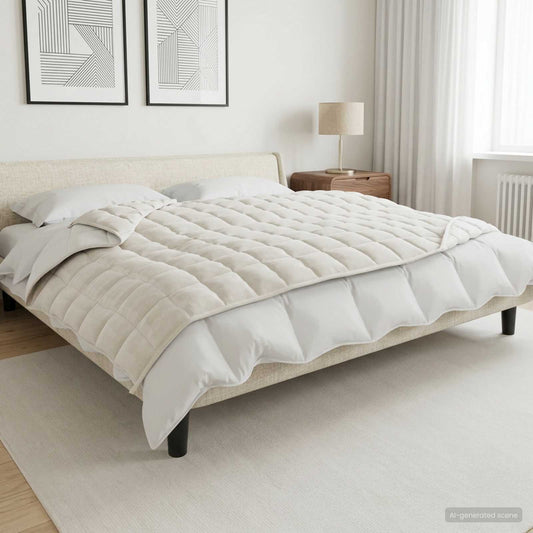Verzwaringsdeken Wit 135 x 200 cm 10 kg 100% Katoen 205T is nu te koop bij PeponiXL, paradijselijk wonen!