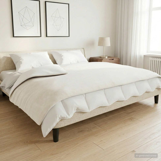 vidaXL Verzwaarde Dekens Wit 140 x 200 cm 10 kg 100% Katoen 205T