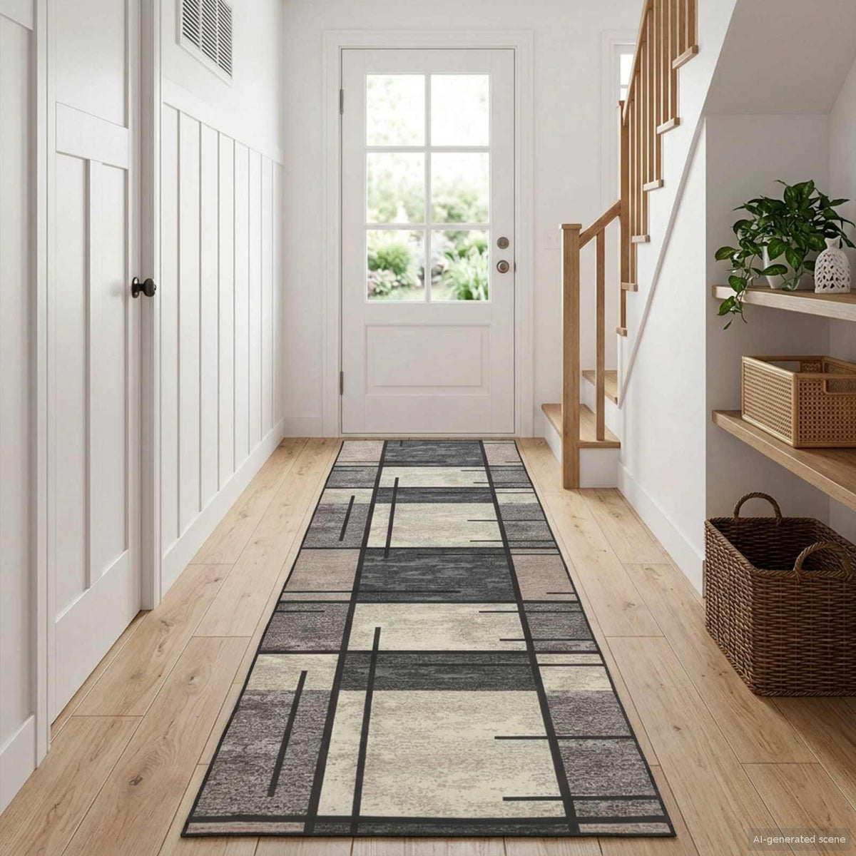 vidaXL Vloerkleedloper LESAKA Bruin 50 x 350 cm Diamantvelours