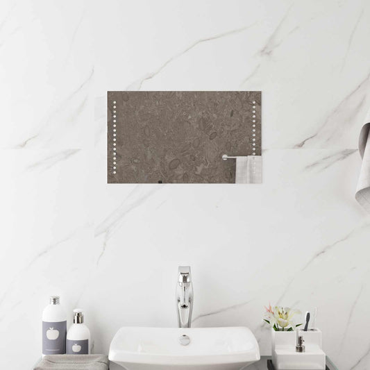 LED Badkamer Spiegel Doorzichtig 50 x 30 cm gehard glas is nu te koop bij PeponiXL, paradijselijk wonen!