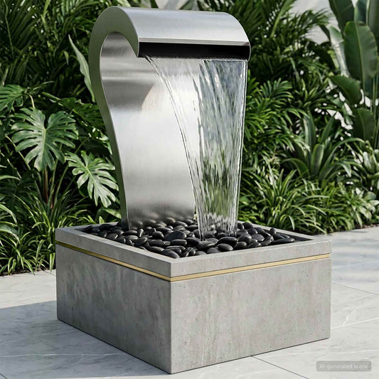 Tuinwaterval Roestvrij staal 304 54,5 x 34 x 83 cm zilver is nu te koop bij PeponiXL, paradijselijk wonen!