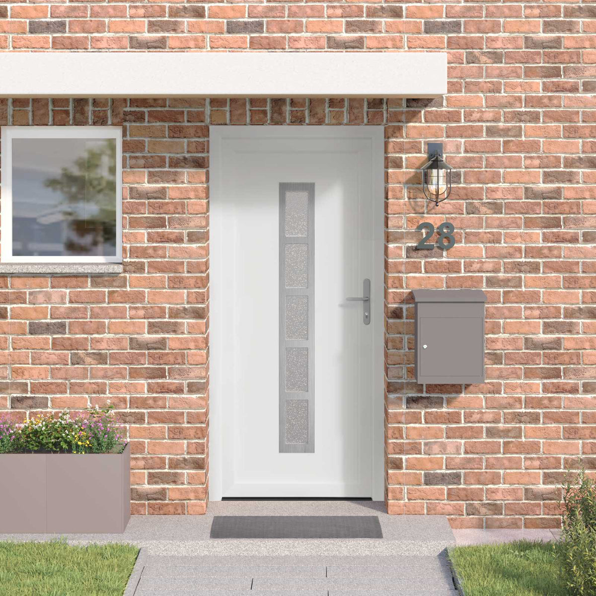 Voordeur Wit 98 x 208 cm PVC is nu te koop bij PeponiXL, paradijselijk wonen!