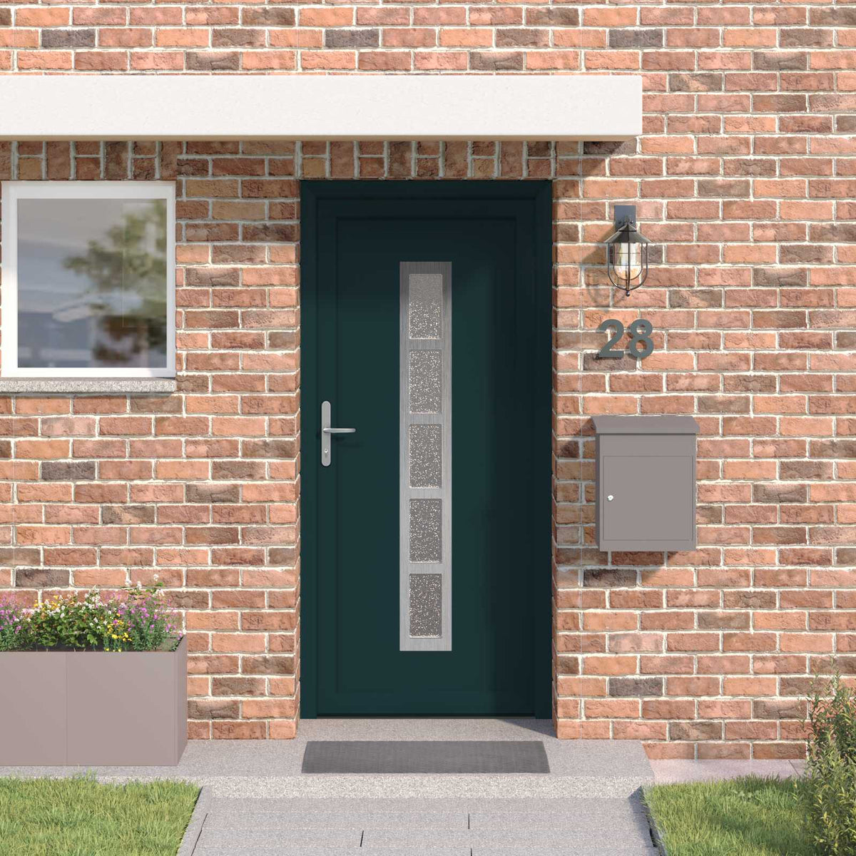 Voordeur Antracietkleurig 98 x 208 cm PVC is nu te koop bij PeponiXL, paradijselijk wonen!