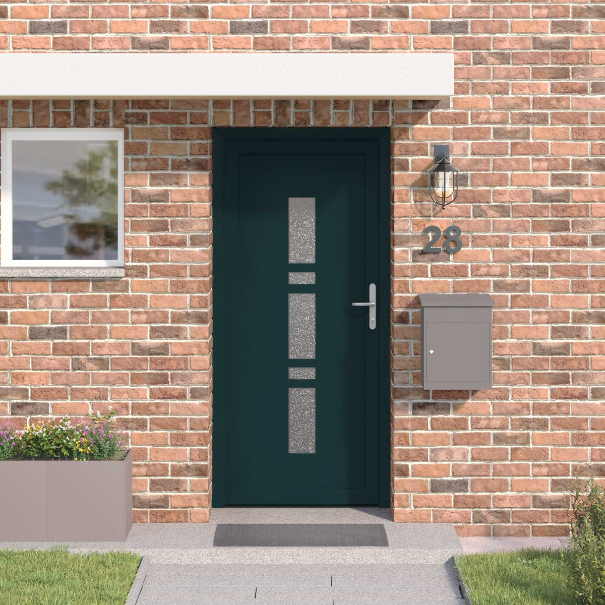 Voordeur Antracietkleurig 88 x 200 cm PVC is nu te koop bij PeponiXL, paradijselijk wonen!