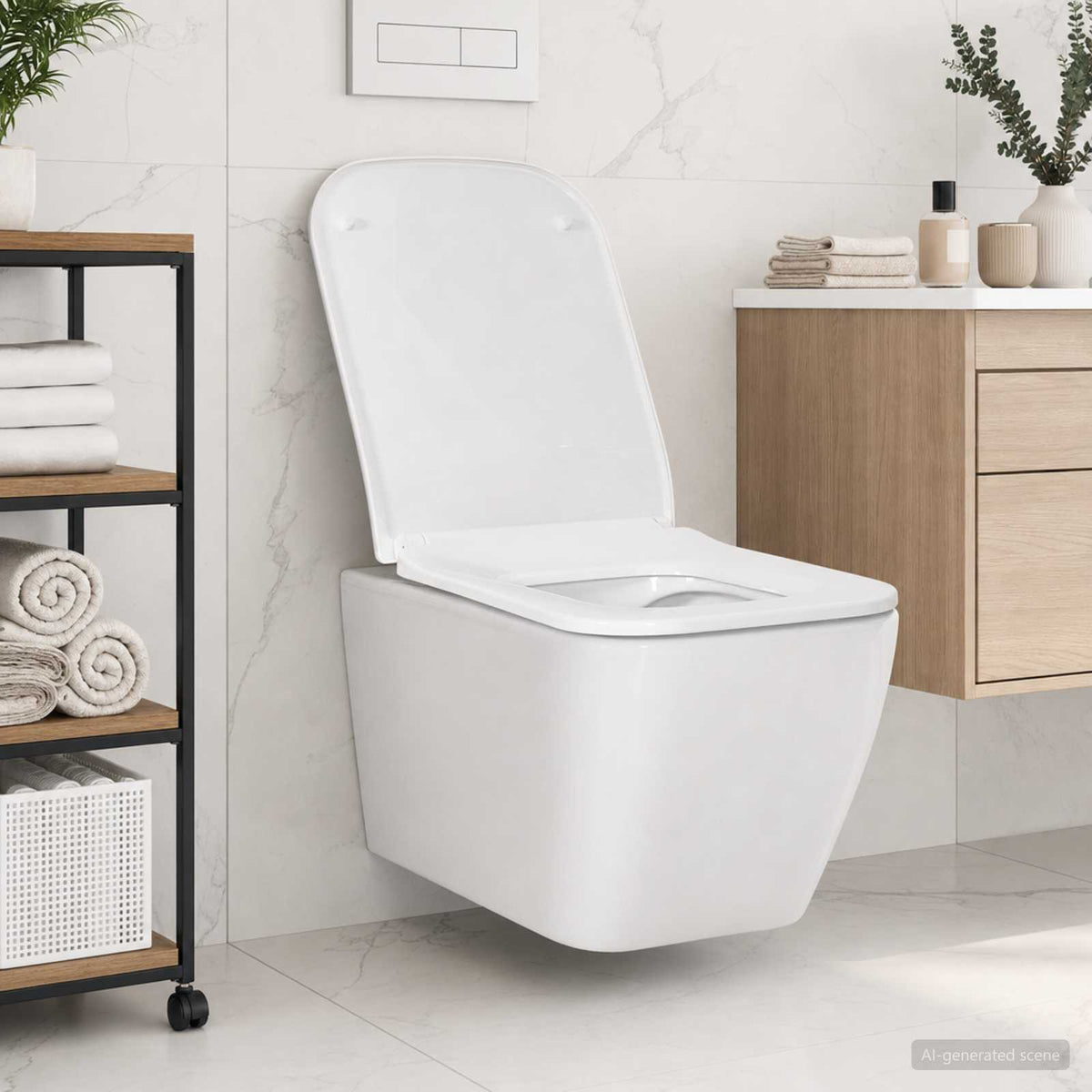 Hangtoilet Keramiek Wit is nu te koop bij PeponiXL, paradijselijk wonen!