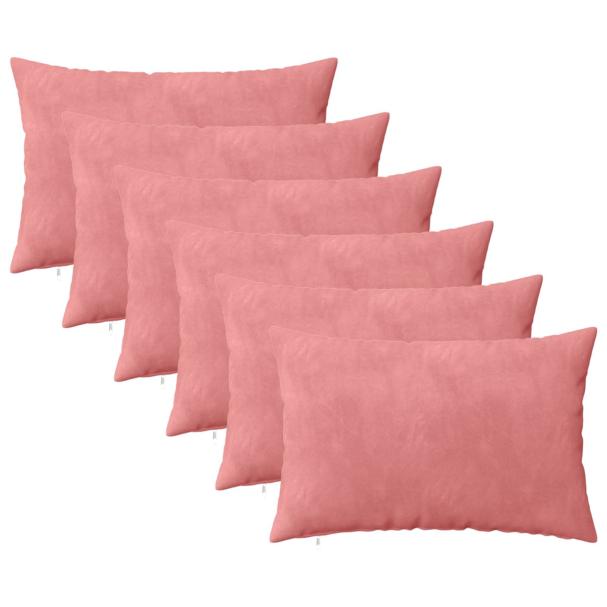 vidaXL Kussen met kussen HEERLEN 6 st Roze fluweel