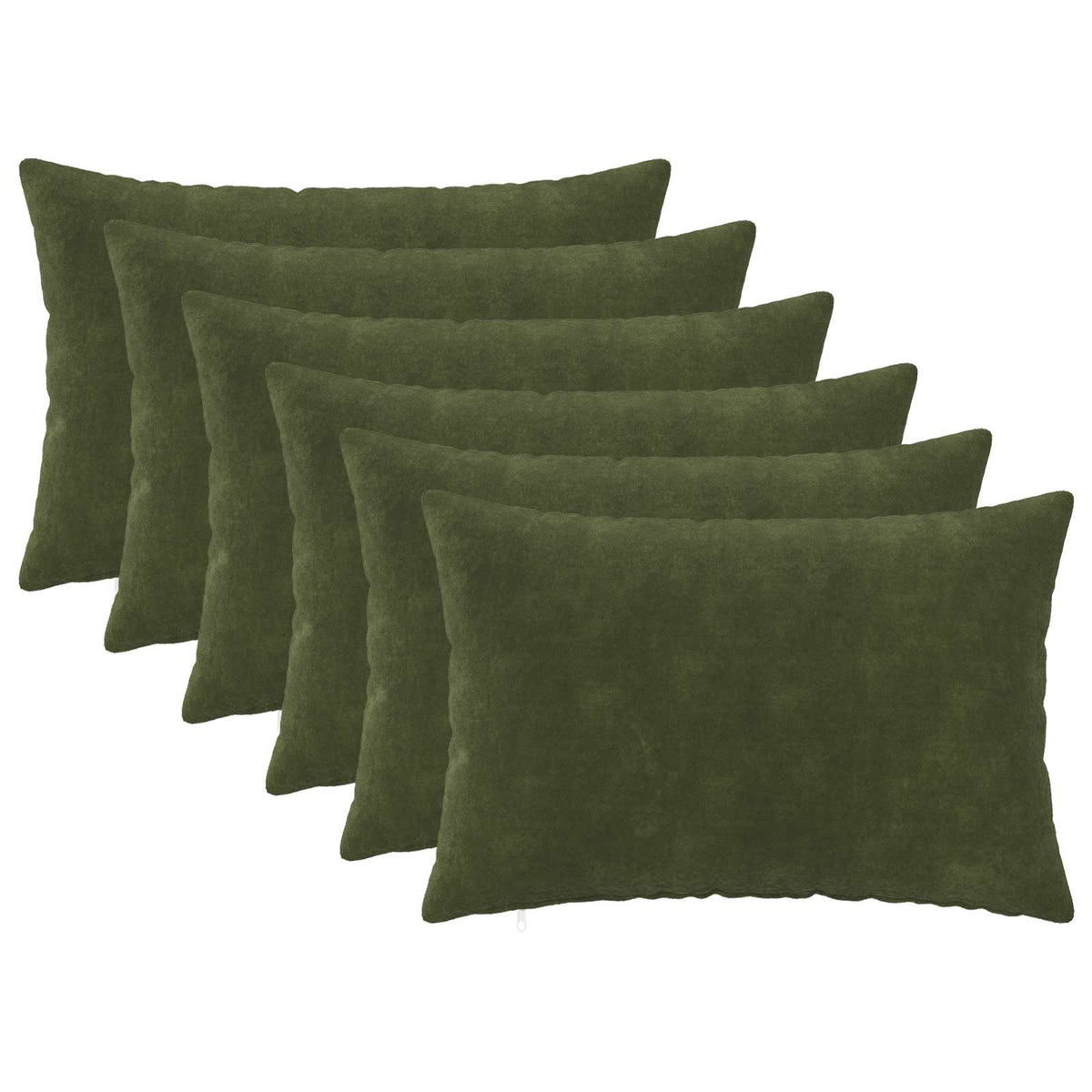 vidaXL Kussen met kussen HEERLEN 6 st Groen Microfiber Fleece