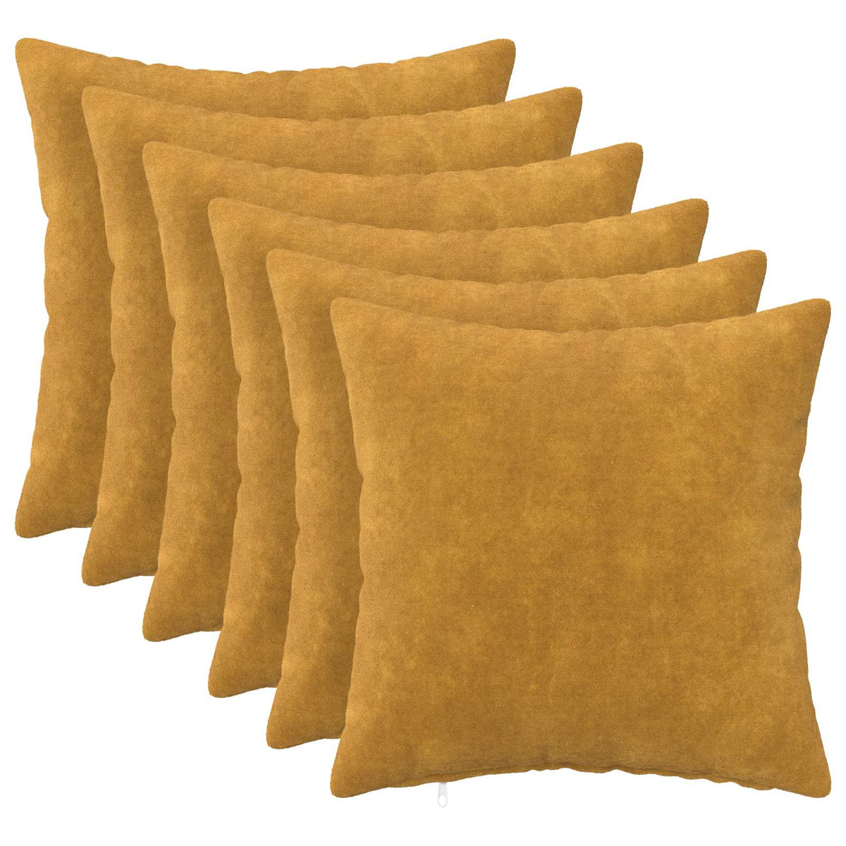 vidaXL Kussen met kussen HEERLEN 6 st Geel Microfiber Fleece