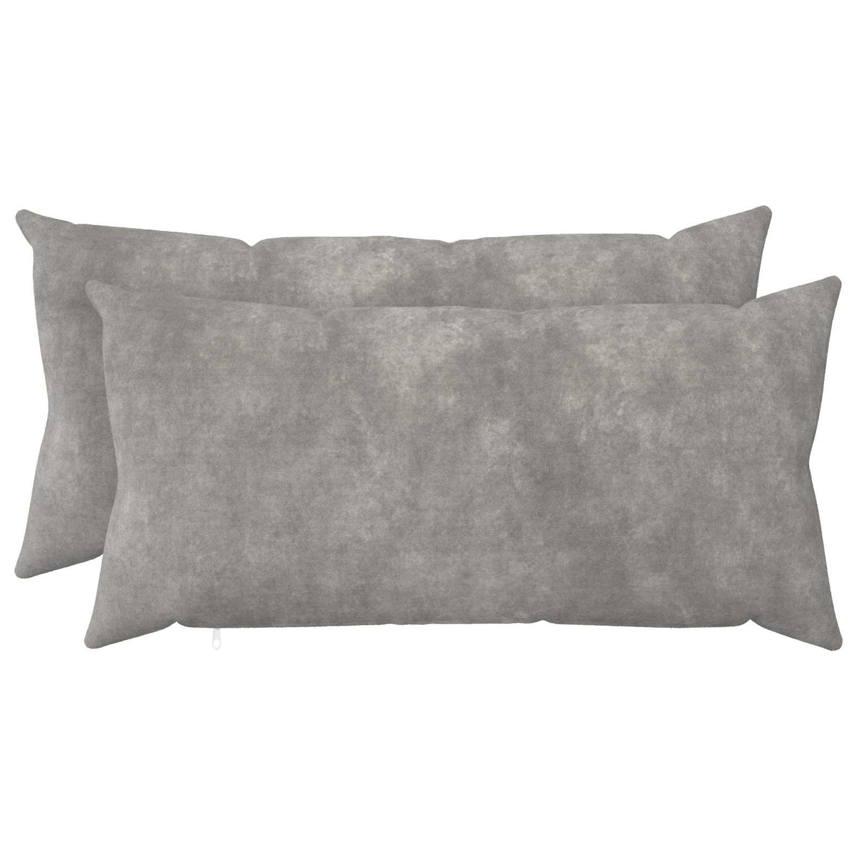 vidaXL Kussen met kussen HEERLEN 2 st Lichtgrijs Microfiber Fleece